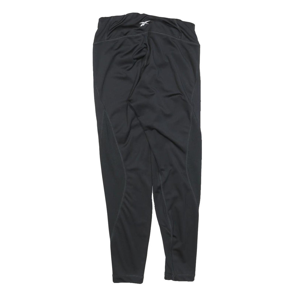 REEBOK Womens Joggers Black M W26 L27 Polyester Blend Slim Tapered Fit