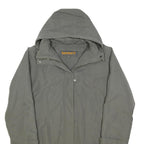TIMBERLAND Mens Grey Cotton Blend Jacket XS Hooded Zip Casual Outdoor