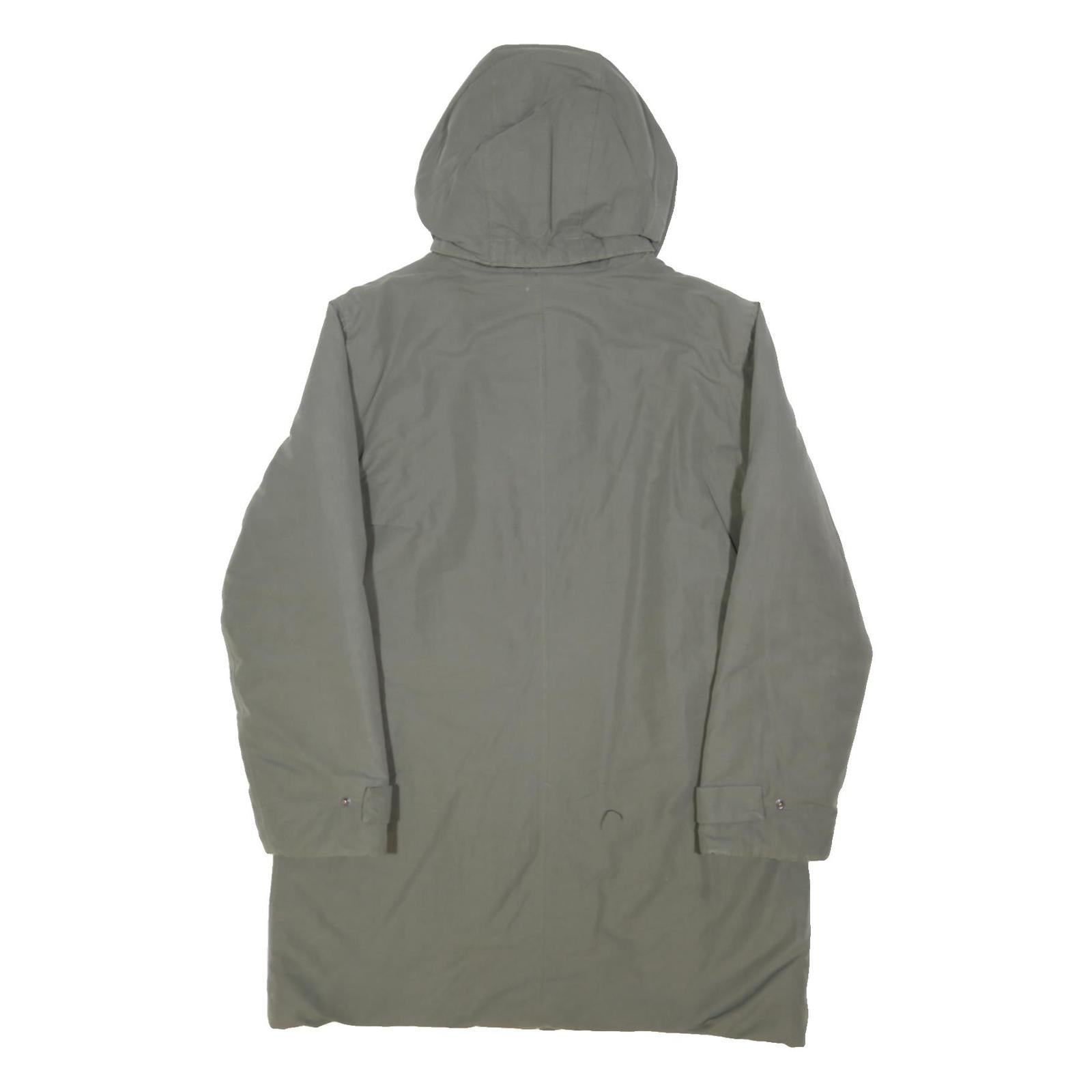 TIMBERLAND Mens Grey Cotton Blend Jacket XS Hooded Zip Casual Outdoor