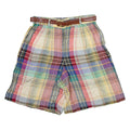BIANCA Womens Casual Shorts Red Check M W32