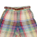 BIANCA Womens Casual Shorts Red Check M W32