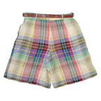 BIANCA Womens Casual Shorts Red Check M W32