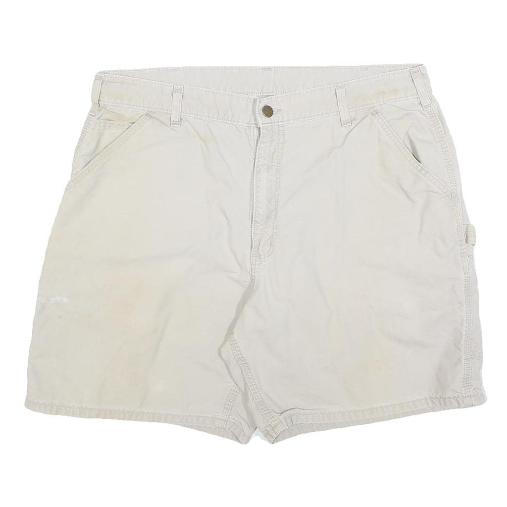 CARHARTT Mens White Casual Cotton Blend Shorts XL W38 Workwear Utility