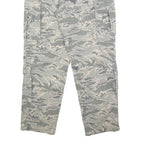 NIB/NCW Mens Cotton Blend Green Camouflage Regular Cargo Trousers W34 L31 Button