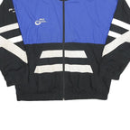 PRO TOUCH Mens Blue & Black Sports Jacket L Polyester Blend Zip Athletic Fit