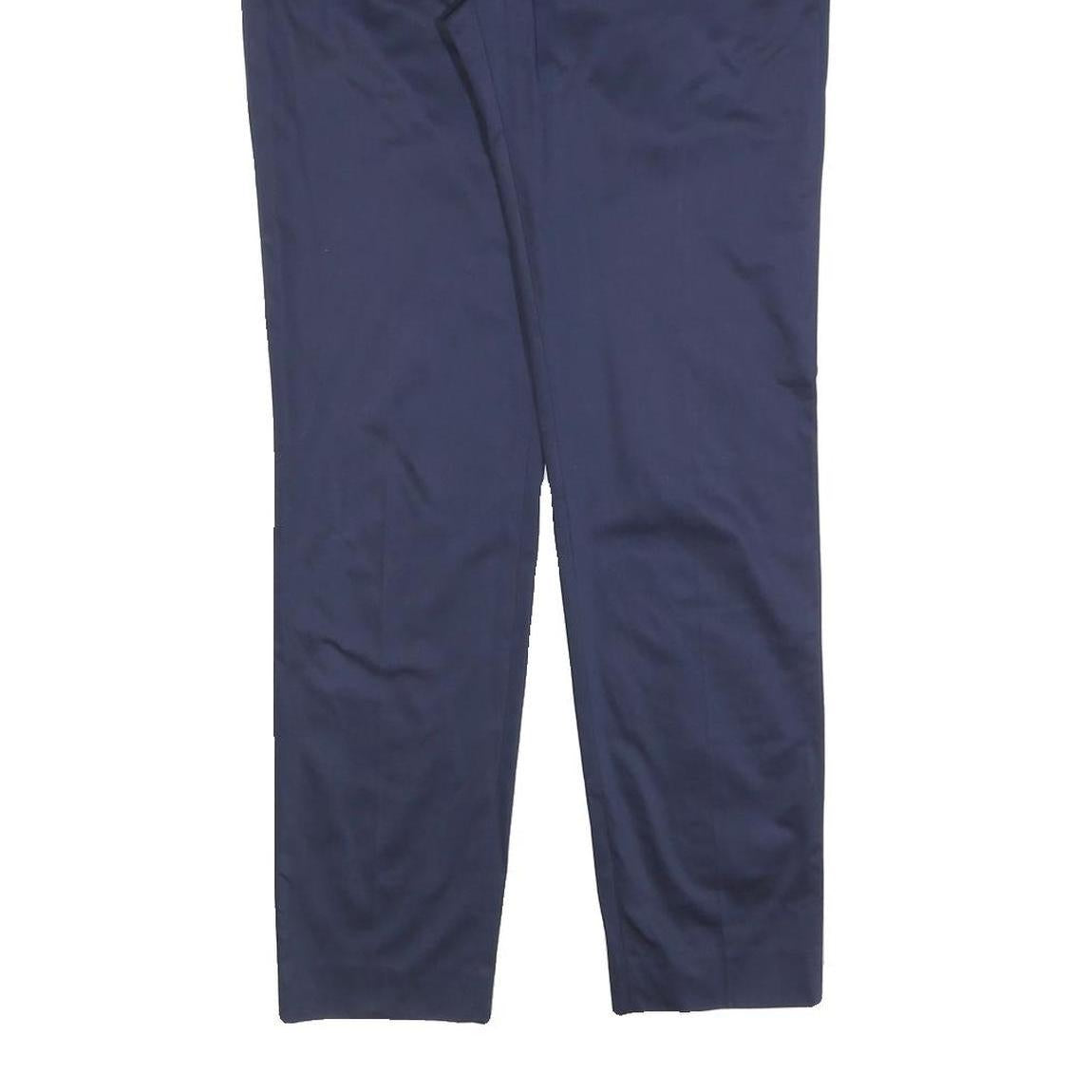 HUGO BOSS Womens Navy Blue Slim Zip Trousers W28 L30 Tailored Classic Fit