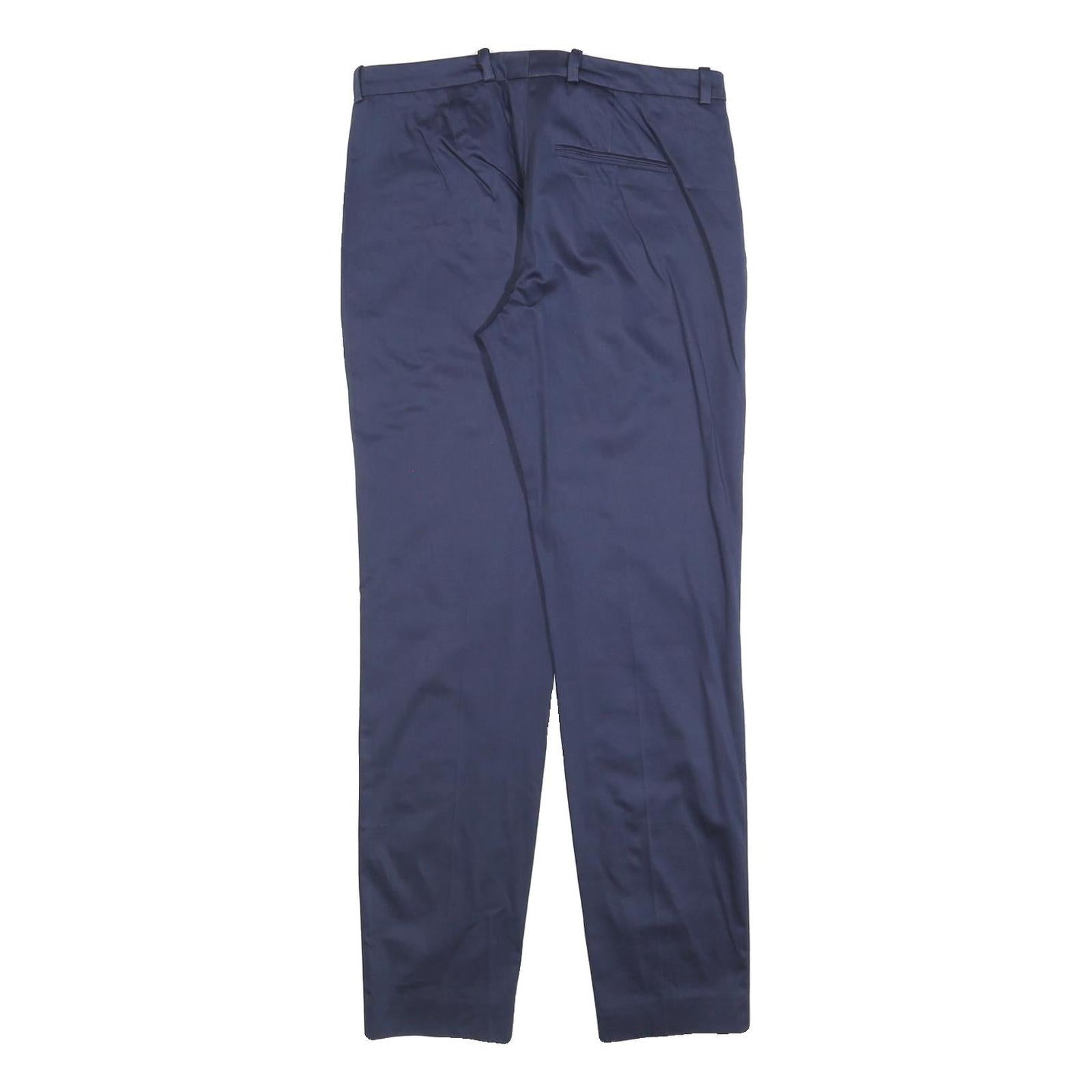 HUGO BOSS Womens Navy Blue Slim Zip Trousers W28 L30 Tailored Classic Fit