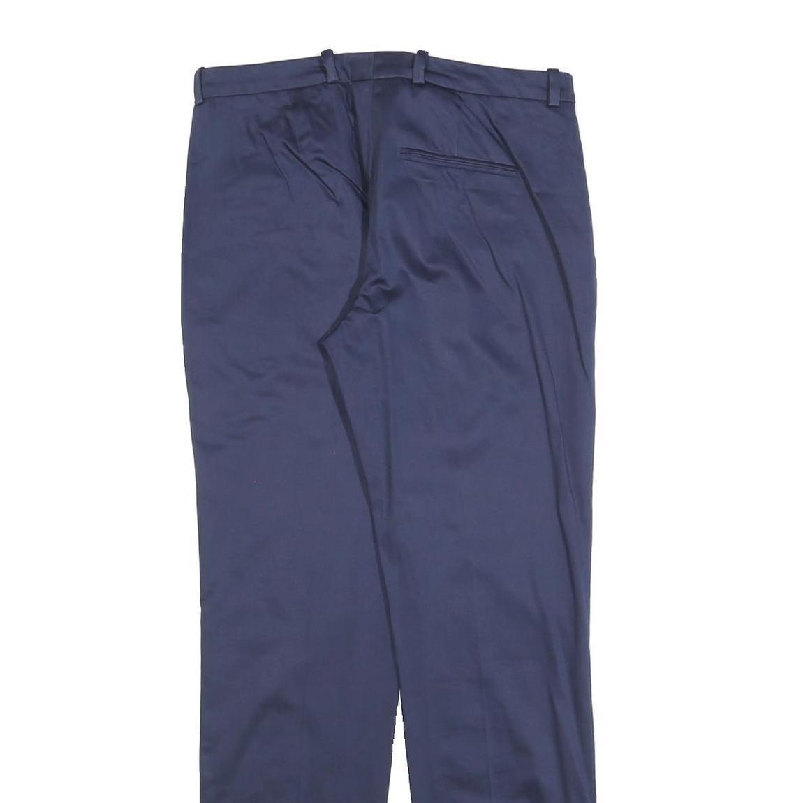 HUGO BOSS Womens Navy Blue Slim Zip Trousers W28 L30 Tailored Classic Fit