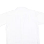 ROMANI Mens White Cotton Blend Short Sleeve Shirt L Embroidered Casual