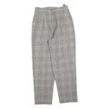 Womens Grey Wool Blend Regular Fit Straight Leg Trousers W26 L26 Classic Check