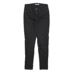 LEVI'S 711 Womens Slim Black Denim Raw W27 L30 Stretch Slim Fit Jeans