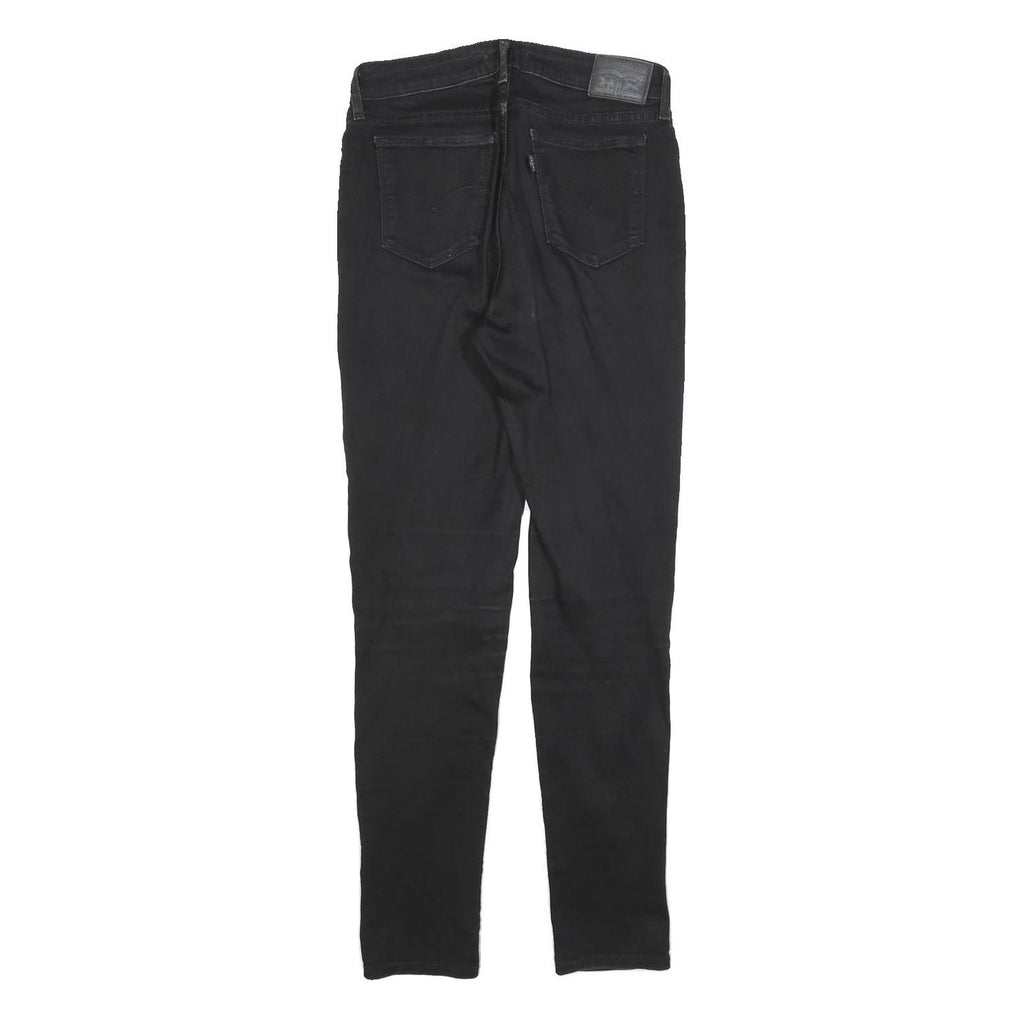 LEVI'S 711 Womens Slim Black Denim Raw W27 L30 Stretch Slim Fit Jeans