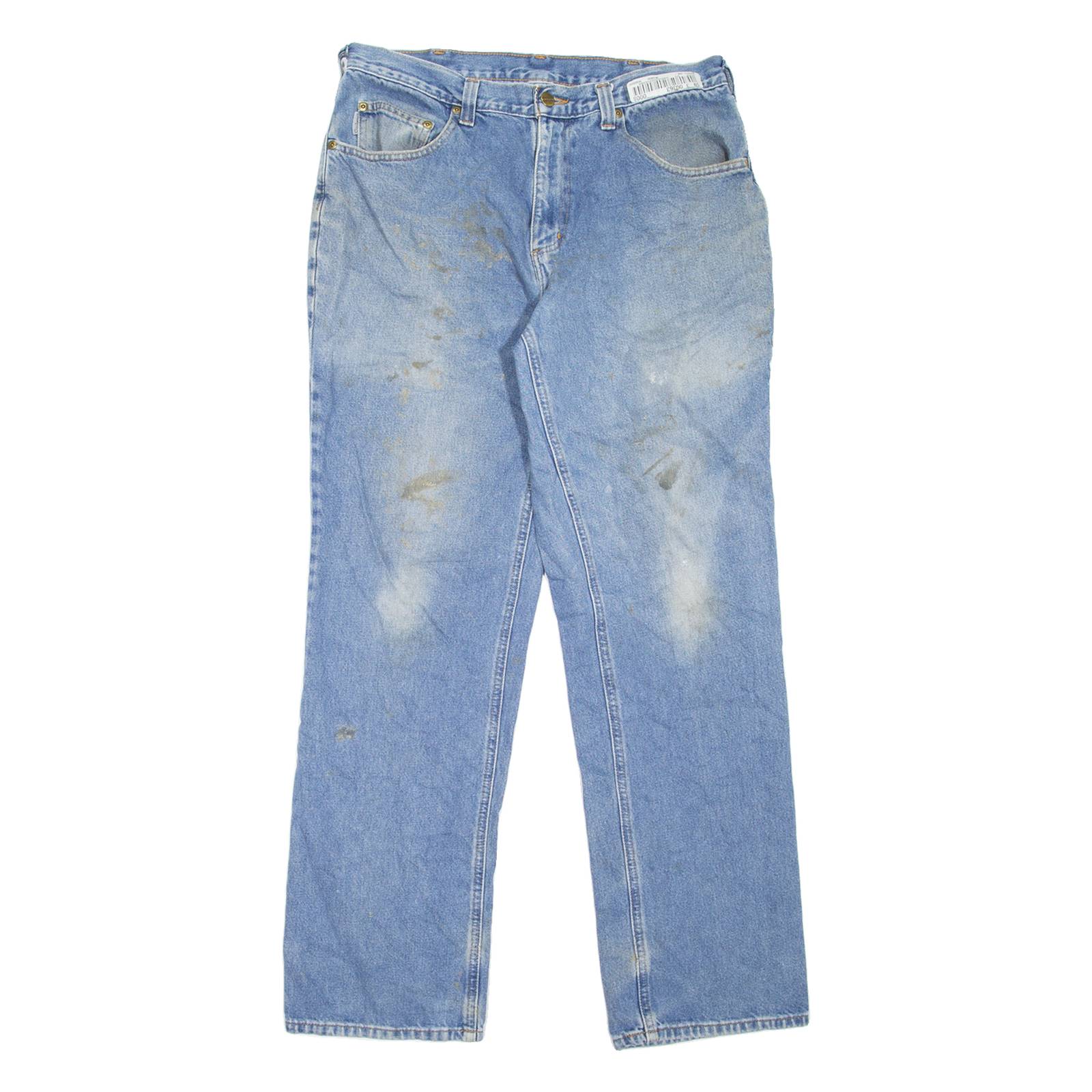 CARHARTT Workwear Mens Jeans Blue Relaxed Straight W33 L32