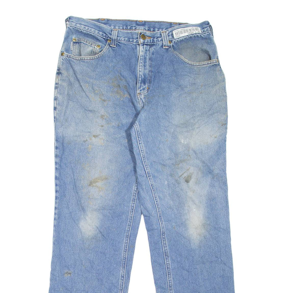 CARHARTT Workwear Mens Jeans Blue Relaxed Straight W33 L32