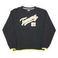 TOMMY JEANS Mens Black & Yellow Cotton Blend Crew Neck Sweatshirt S Casual