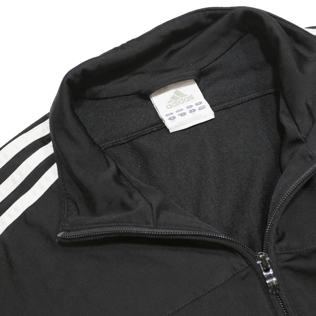 ADIDAS Mens Black Jacket L Polyester Track Zip Logo 3 Stripes Sportswear