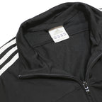 ADIDAS Mens Black Jacket L Polyester Track Zip Logo 3 Stripes Sportswear