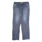 DICKIES Mens Slim Blue Denim Jeans W37 L34 Classic Cotton Zip Pockets