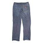 DICKIES Mens Slim Blue Denim Jeans W37 L34 Classic Cotton Zip Pockets