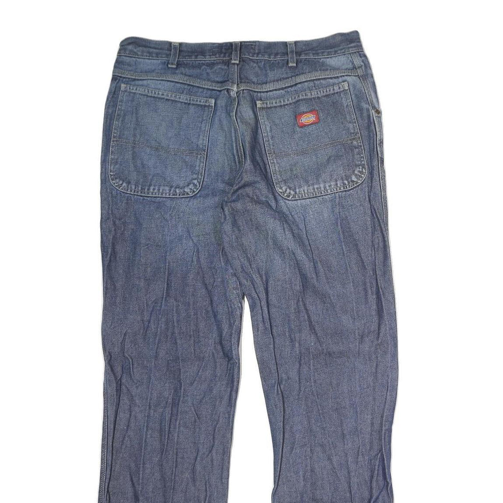 DICKIES Mens Slim Blue Denim Jeans W37 L34 Classic Cotton Zip Pockets