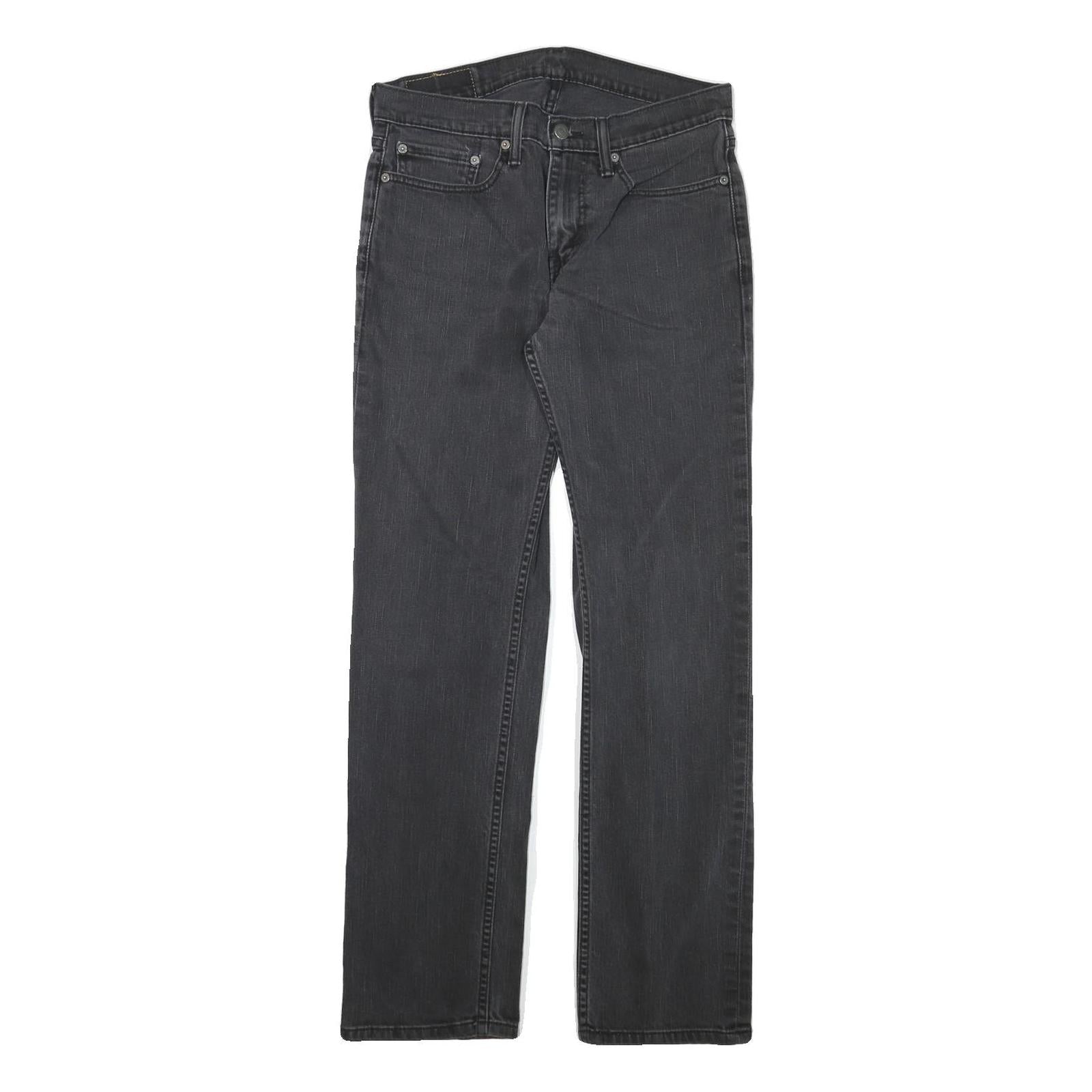 LEVI'S Mens Jeans Black Slim Skinny Denim W30 L30 Classic Zip Pockets