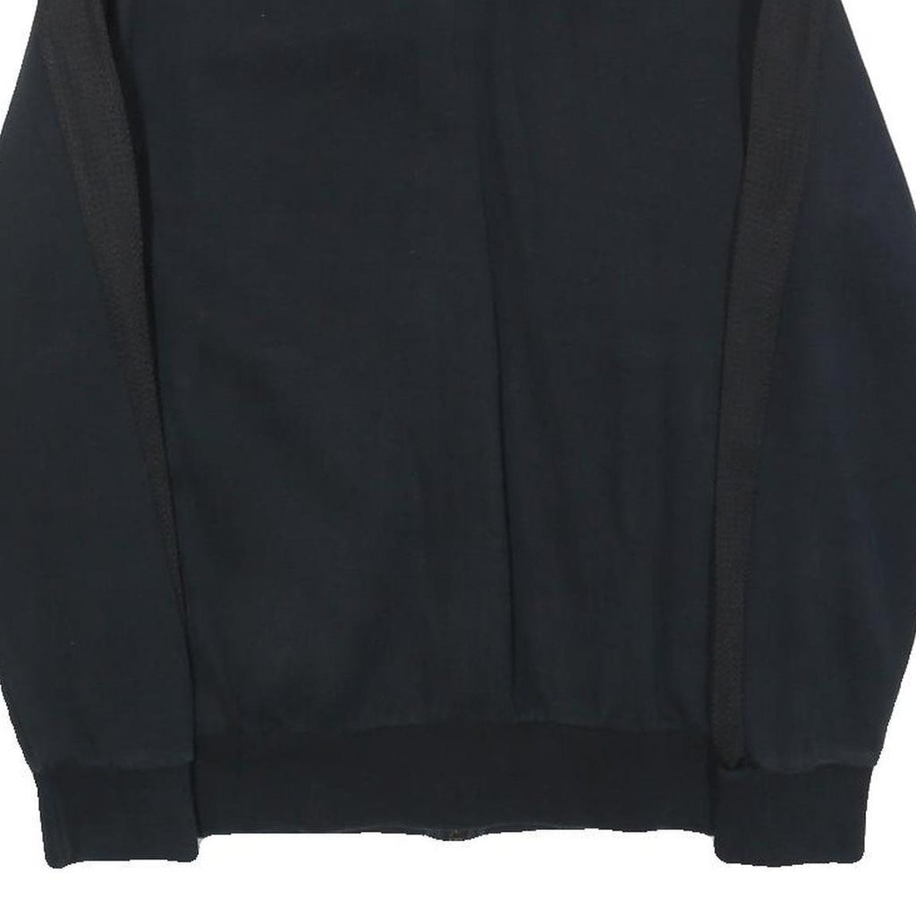 PUMA Mens Black Zip Jacket S Cotton Blend Plain Sportswear Casual Tracksuit