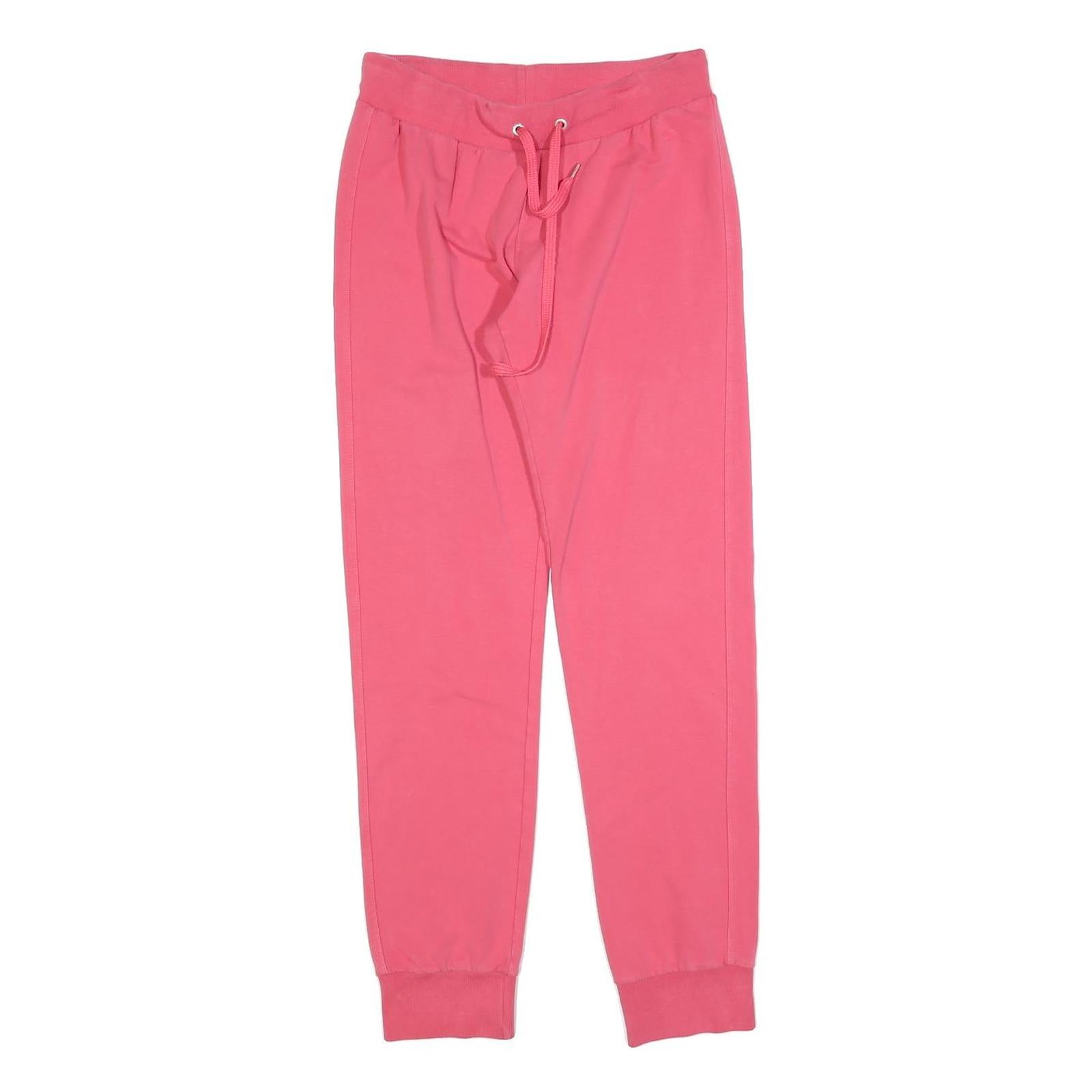 CHAMPION Womens Joggers Pink M W28 L30 Cotton Blend Slim Tapered Fit Drawstring
