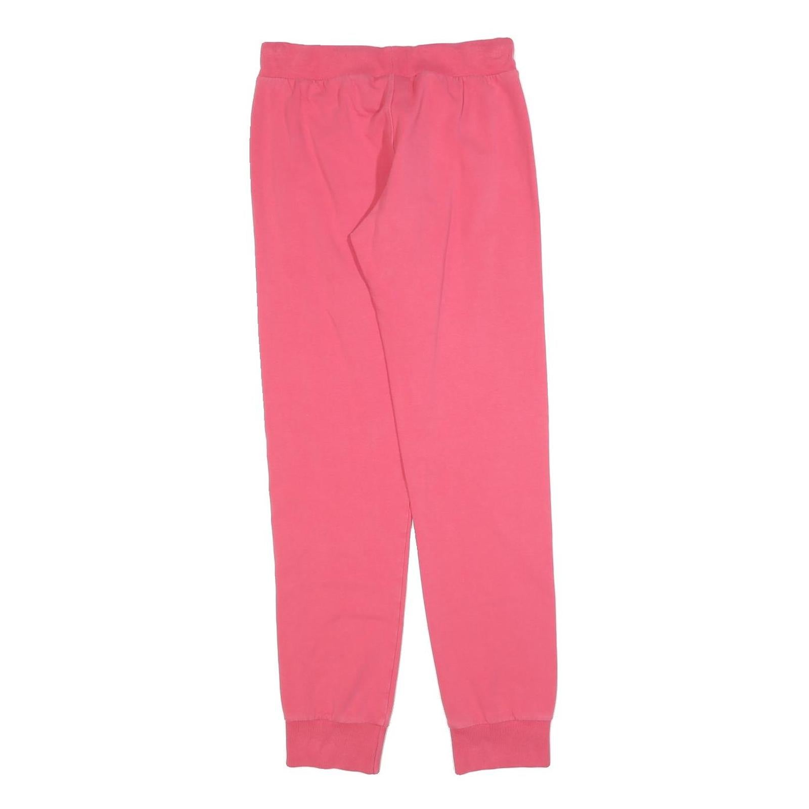 CHAMPION Womens Joggers Pink M W28 L30 Cotton Blend Slim Tapered Fit Drawstring