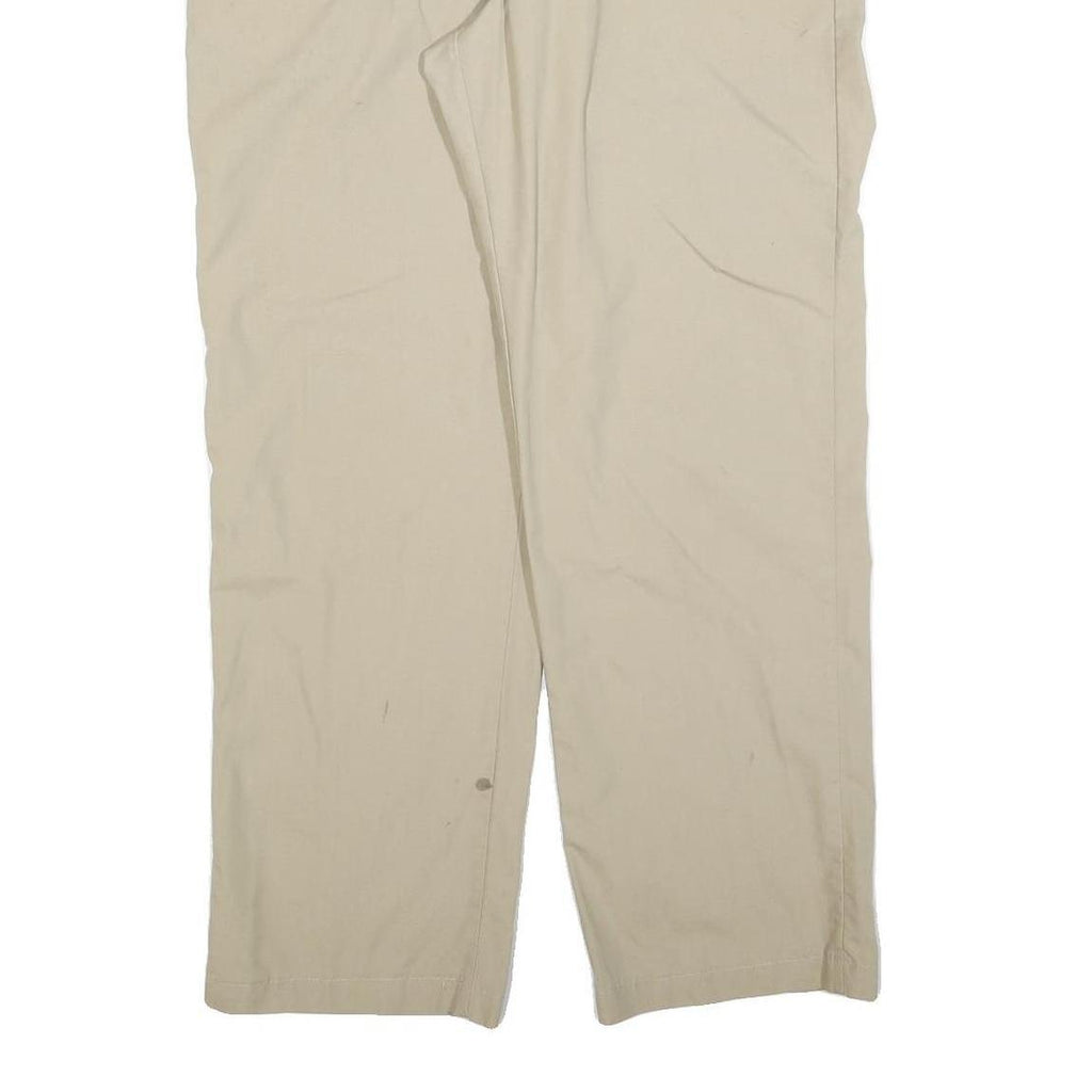 DICKIES Mens Cotton Blend Beige Relaxed Straight Trousers W40 L32 Workwear