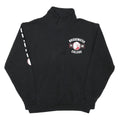 CHAMPION Mens Black Bridgewater College Half Zip L Sweatshirt Logo Comfort