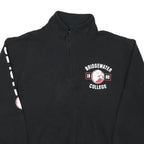CHAMPION Mens Black Bridgewater College Half Zip L Sweatshirt Logo Comfort