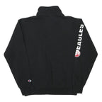 CHAMPION Mens Black Bridgewater College Half Zip L Sweatshirt Logo Comfort