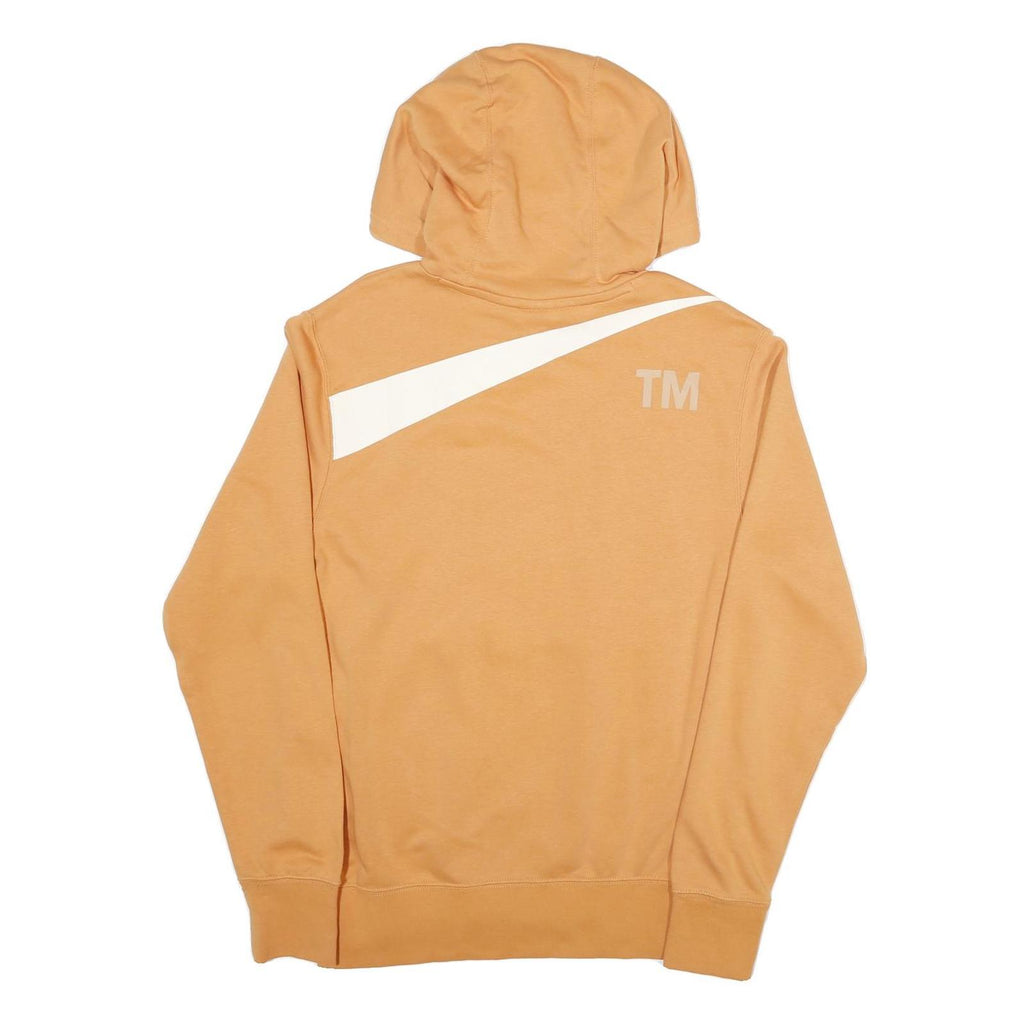 NIKE Mens Beige & Cream Pullover Hoodie S Cotton Blend Stylish Casual