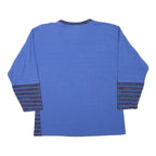 Mens Blue Sweatshirt XL Cotton Blend Crew Neck Long Sleeve Casual Pullover