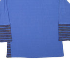 Mens Blue Sweatshirt XL Cotton Blend Crew Neck Long Sleeve Casual Pullover