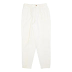 ESSENTIALS Womens Cotton Blend White Regular Fit Straight Trousers W28 L30