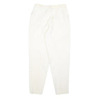 ESSENTIALS Womens Cotton Blend White Regular Fit Straight Trousers W28 L30