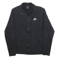 NIKE Mens Black Jacket S Cotton Blend Plain Zip Sports Casual Fitness Wear