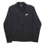 NIKE Mens Black Jacket S Cotton Blend Plain Zip Sports Casual Fitness Wear
