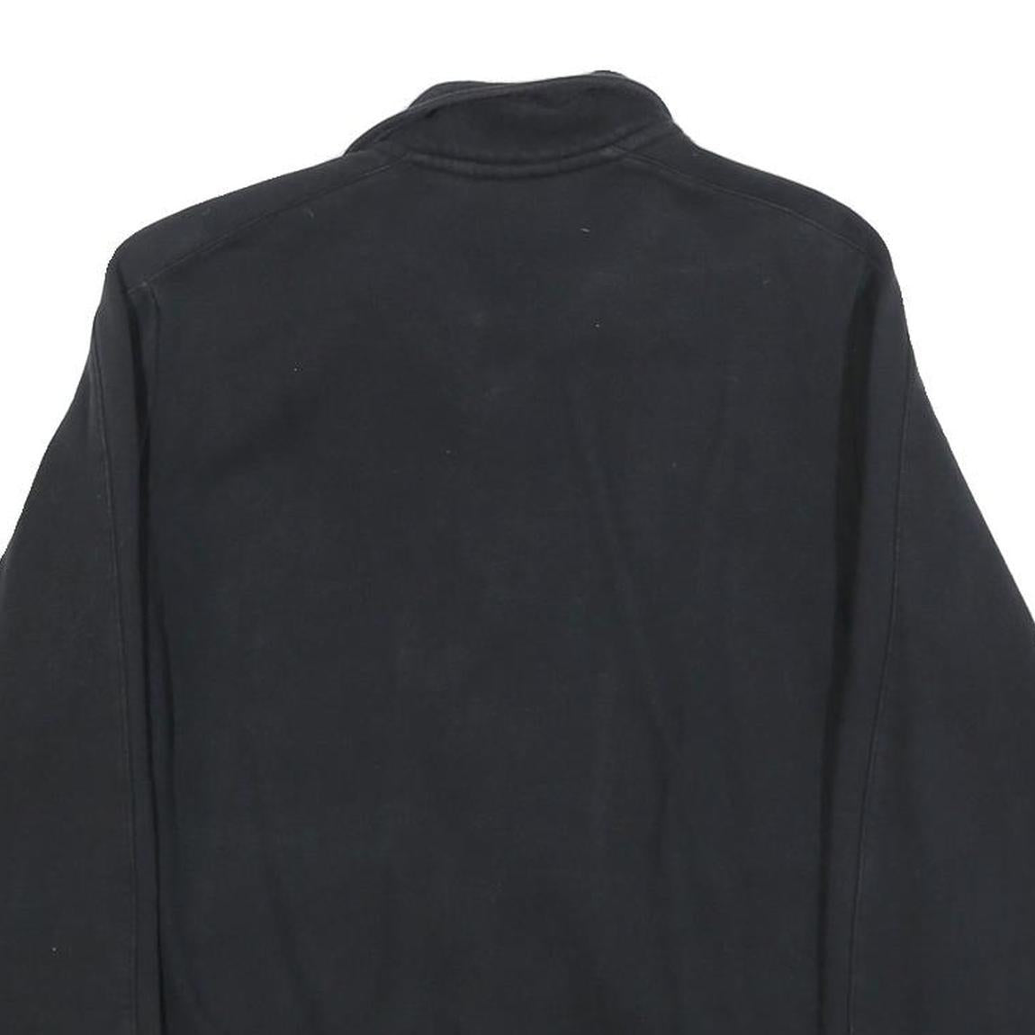 NIKE Mens Black Jacket S Cotton Blend Plain Zip Sports Casual Fitness Wear