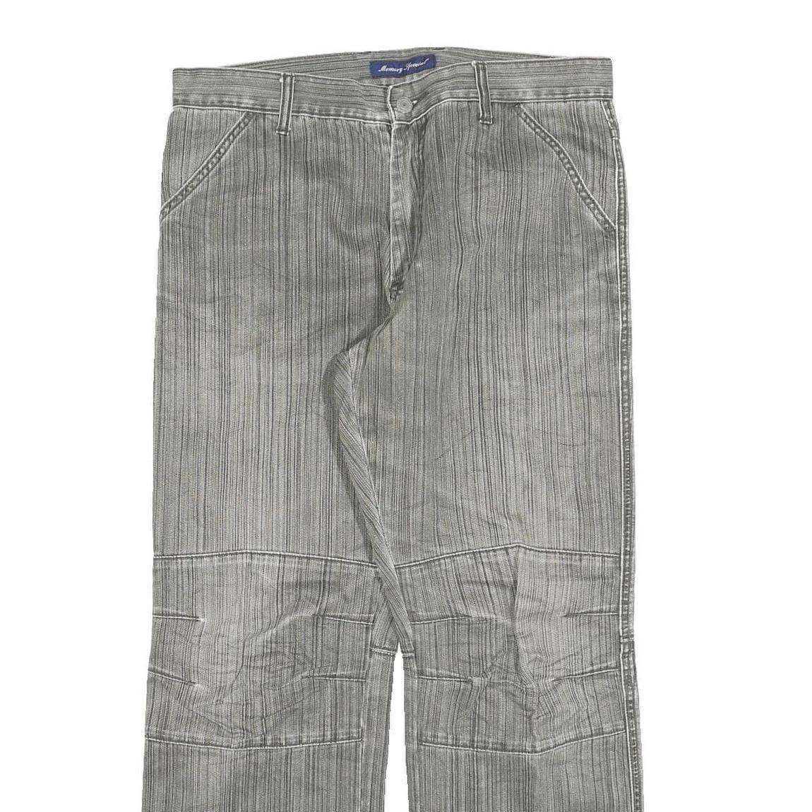 MEMORY SPECIAL Mens Regular Fit Straight Grey Denim Cotton Blend W34 L30 Casual