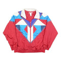 SUNTERRA Womens Red Blue & White Nylon Zip Jacket L Retro Patterned Lightweight