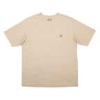 CARHARTT Mens Beige Speckled T-Shirt XL Short Sleeve Crew Neck Pocket Logo