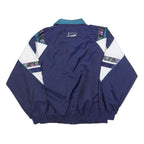 LI-NING Womens Blue & White Polyester Blend Zip Jacket 2XL Colourblock Retro