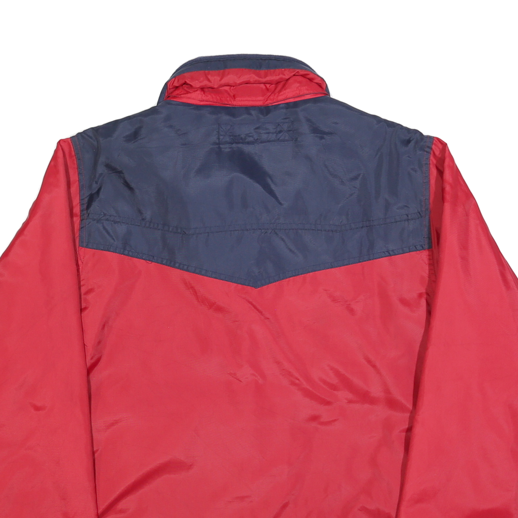 SWINGSTER Mens Red & Navy Colourblock Zip Jacket L Polyester Blend Casual