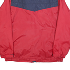 SWINGSTER Mens Red & Navy Colourblock Zip Jacket L Polyester Blend Casual