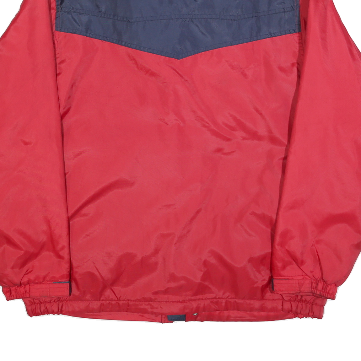 SWINGSTER Mens Red & Navy Colourblock Zip Jacket L Polyester Blend Casual