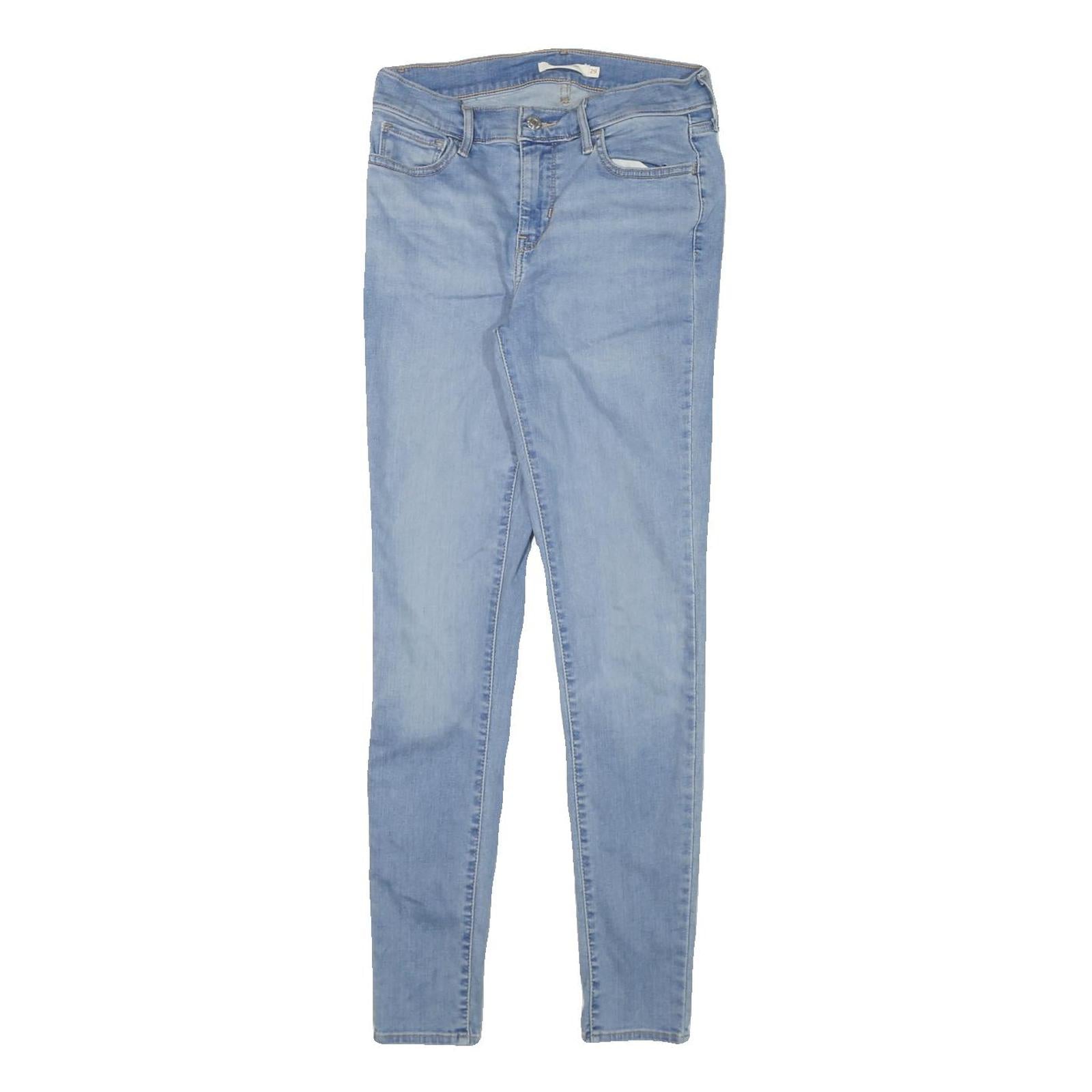 LEVI'S 710 Womens Slim Skinny Light Denim Jeans W26 L29 Classic Zip Cotton Blend