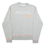 NIKE Mens Grey Sweatshirt Crew Neck M Just Do It Graphic Sportswear Casual