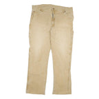 DICKIES Mens Regular Fit Beige Denim Jeans W40 L32 Workwear Durable Cotton Blend